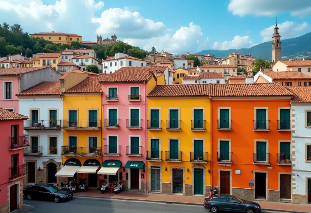 Colorful cityscape