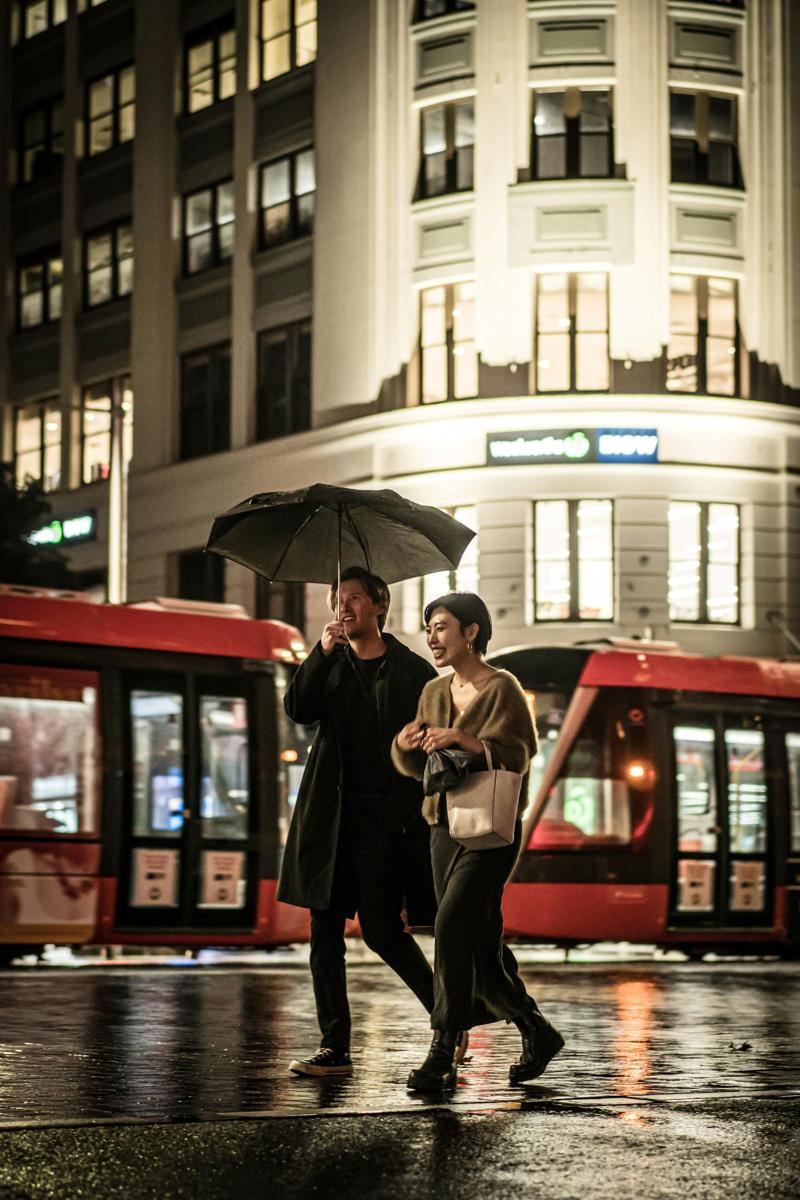 Couple walking