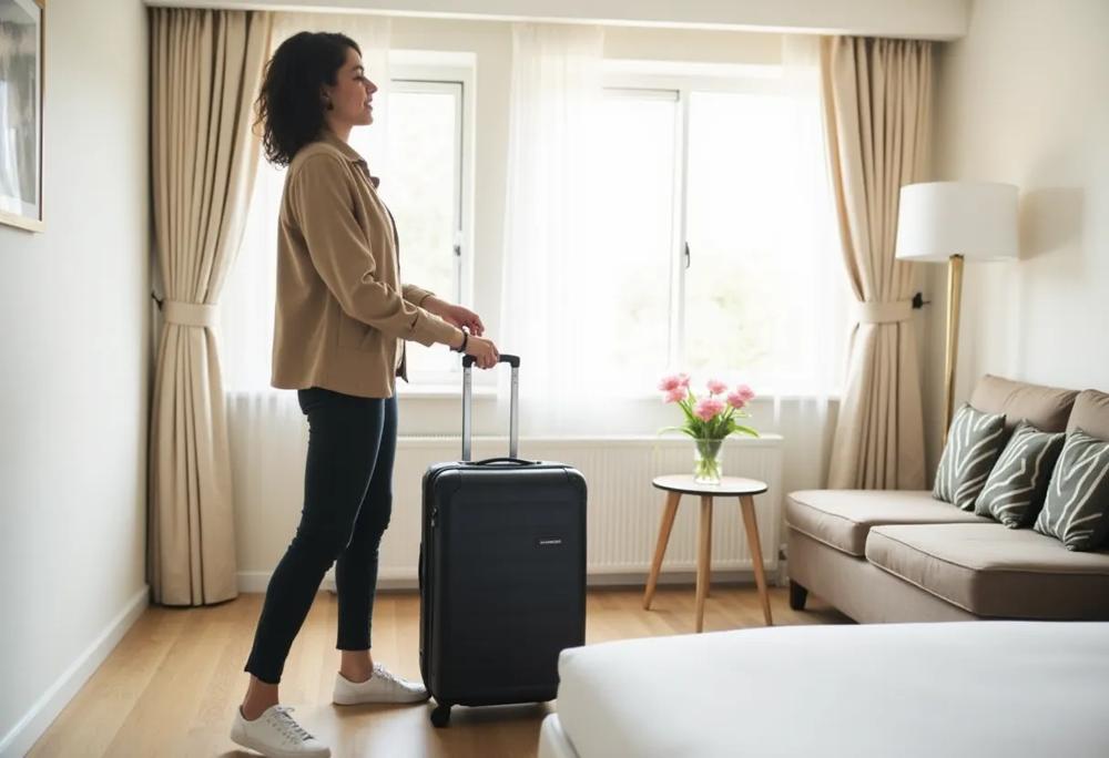 Packing suitcase