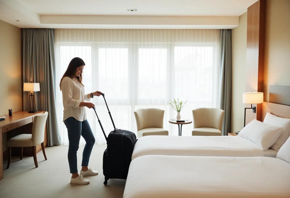 Packing suitcase