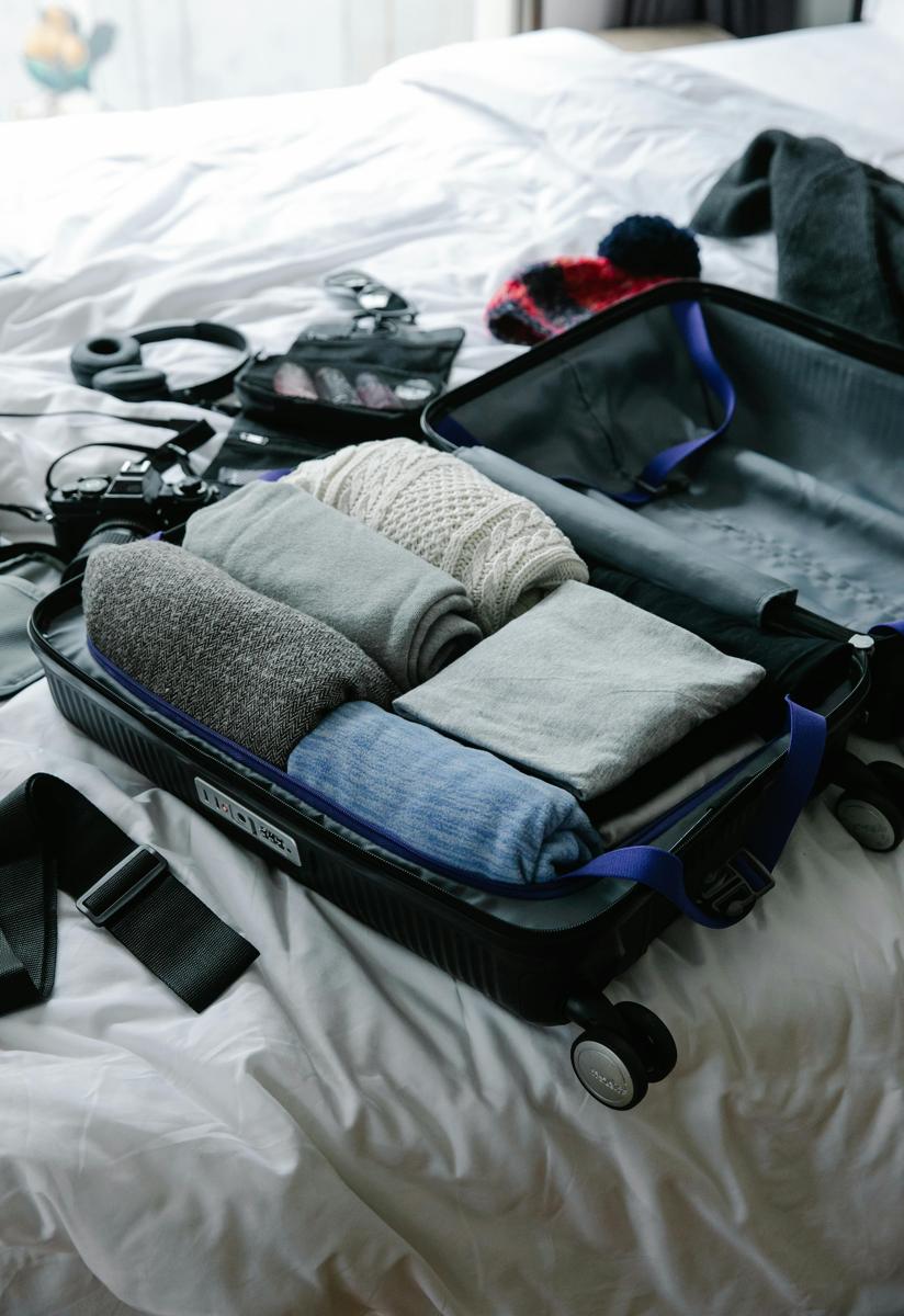 packed suitcase